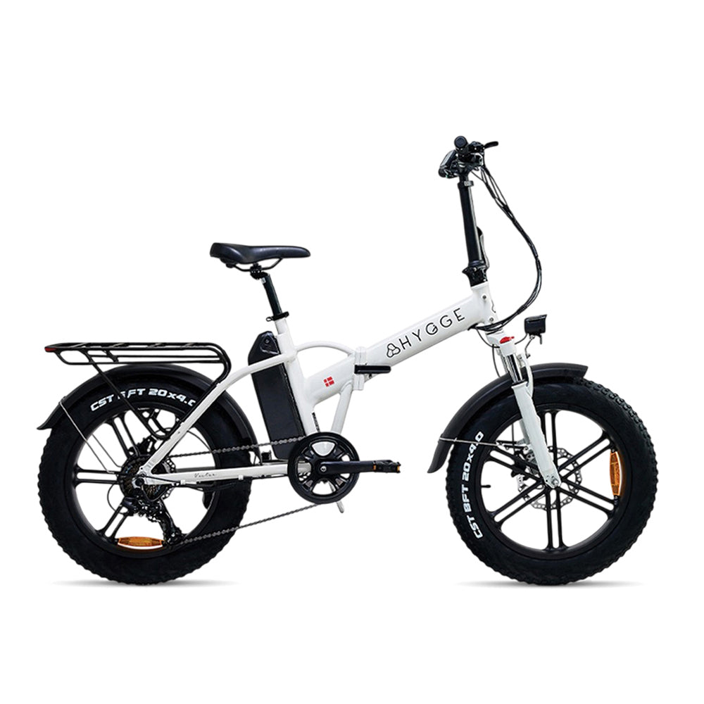 Hygge Vester 2026 fat tyre folding e-bike in Heron White
