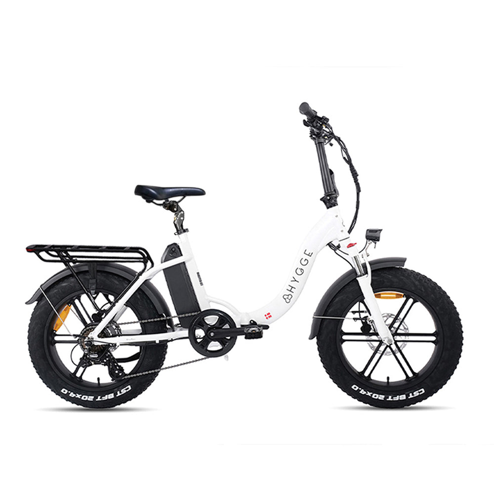 Suspension seat post upgrade on the Hygge Vester Step 2026 in Heron White