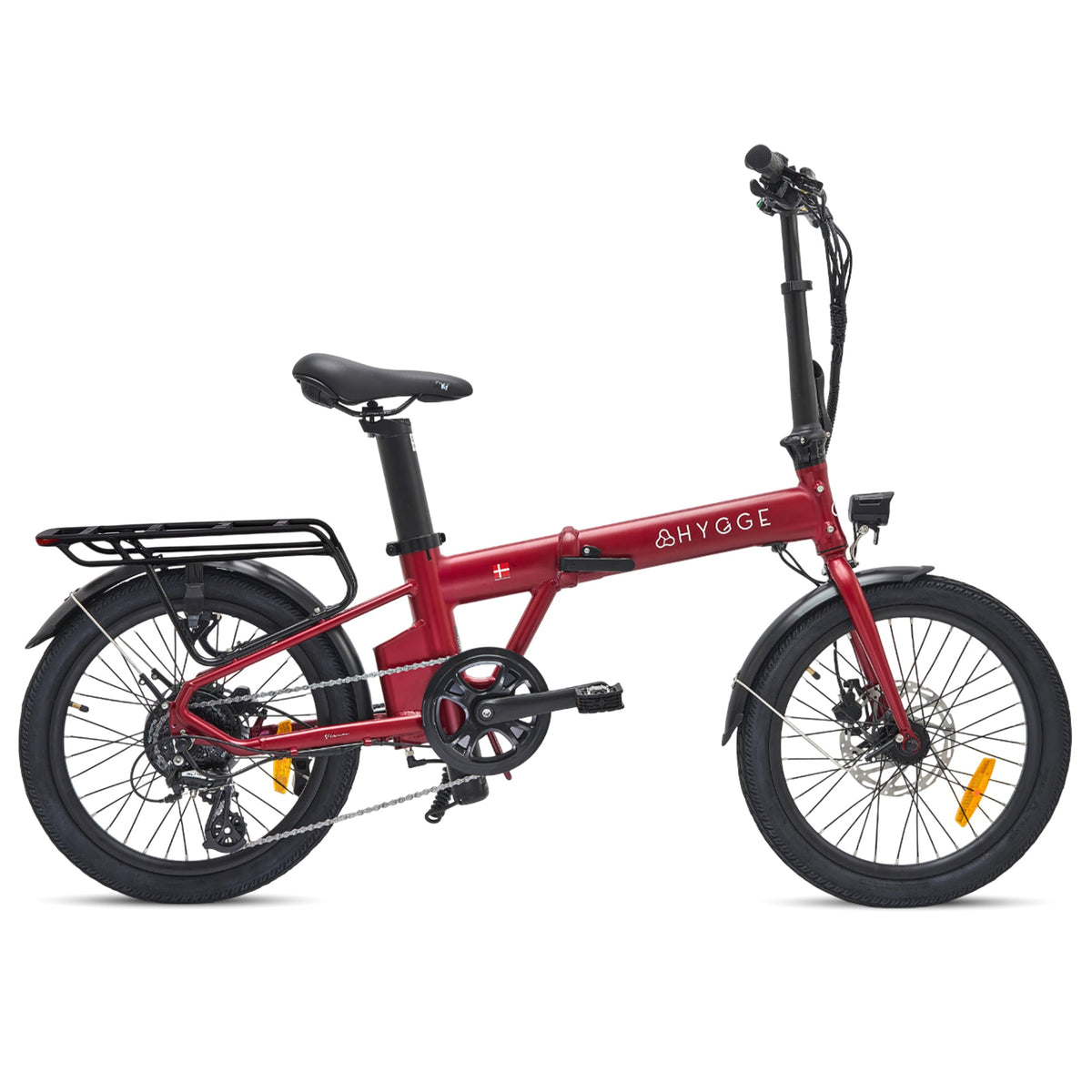Hygge Virum 2026 folding e-bike in Sangria Red