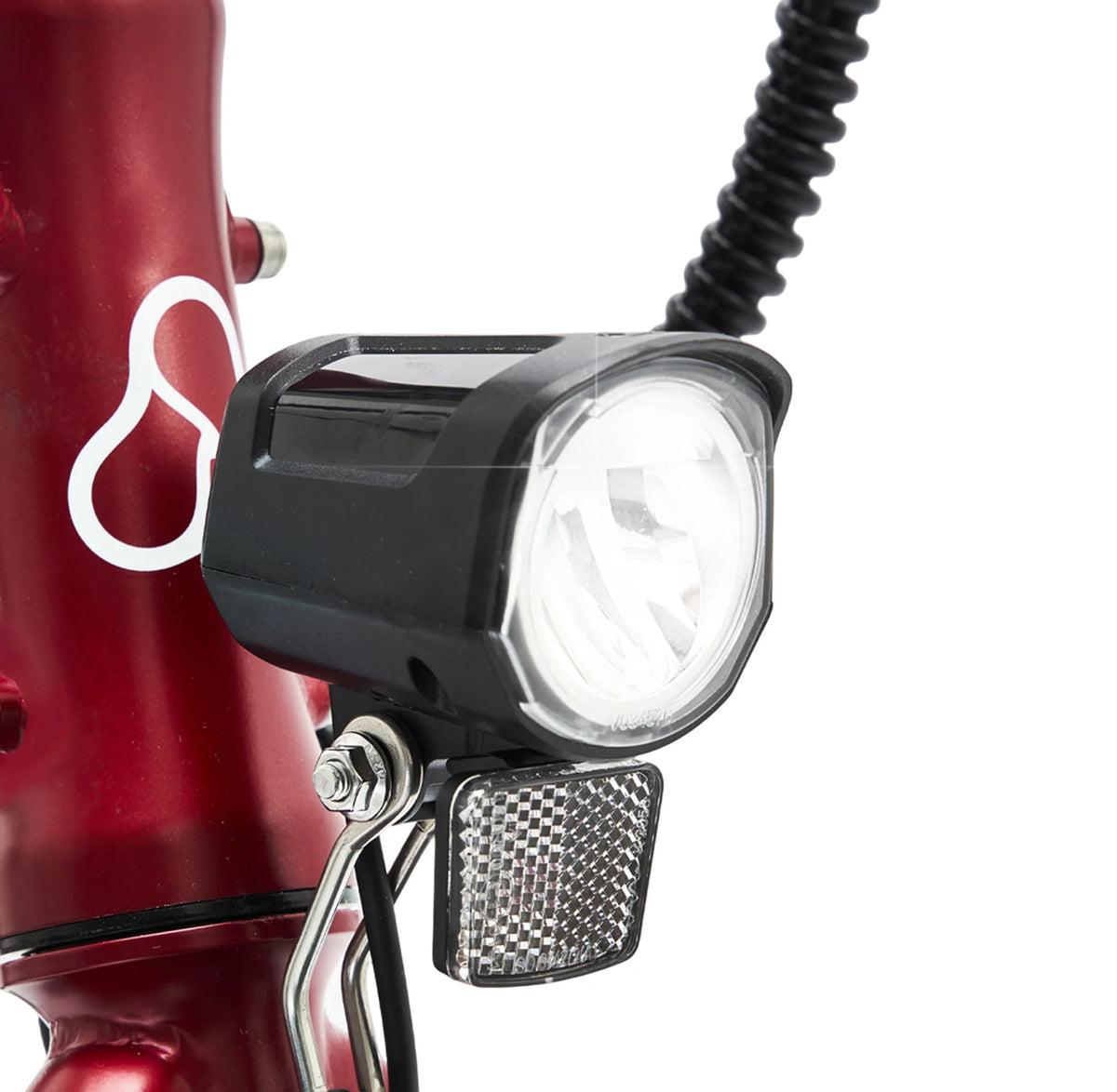 LED front light on the Hygge Virum 2026 in Sangria Red