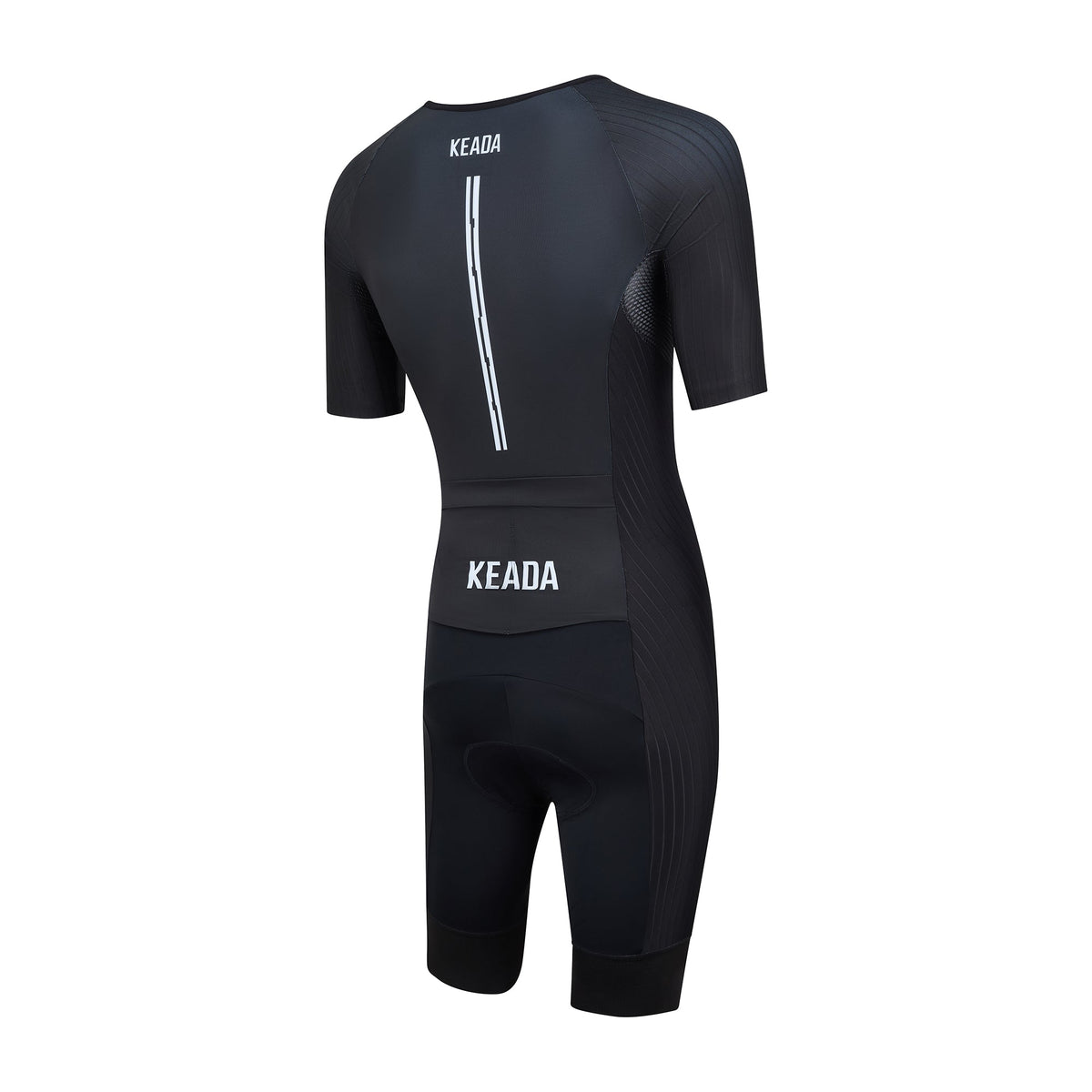 Keada Essential Trisuit - Men's Sleeved Trisuit Black, alternative view 3, available at Aztecs Bikes in East London