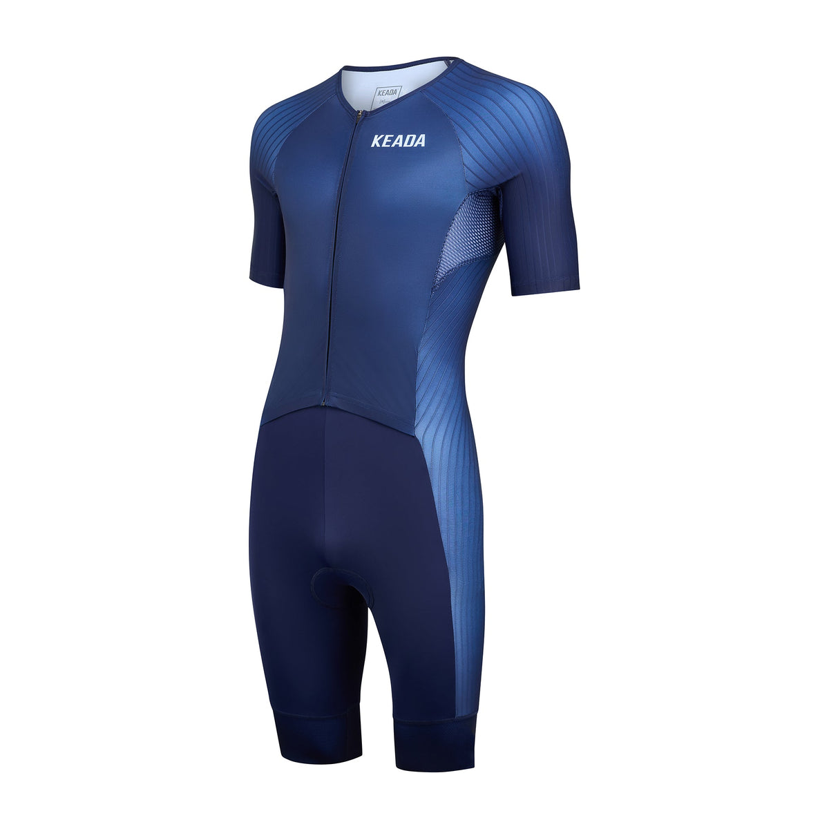 Keada Essential Trisuit - Men's Sleeved Trisuit Navy, alternative view 2, available at Aztecs Bikes in East London