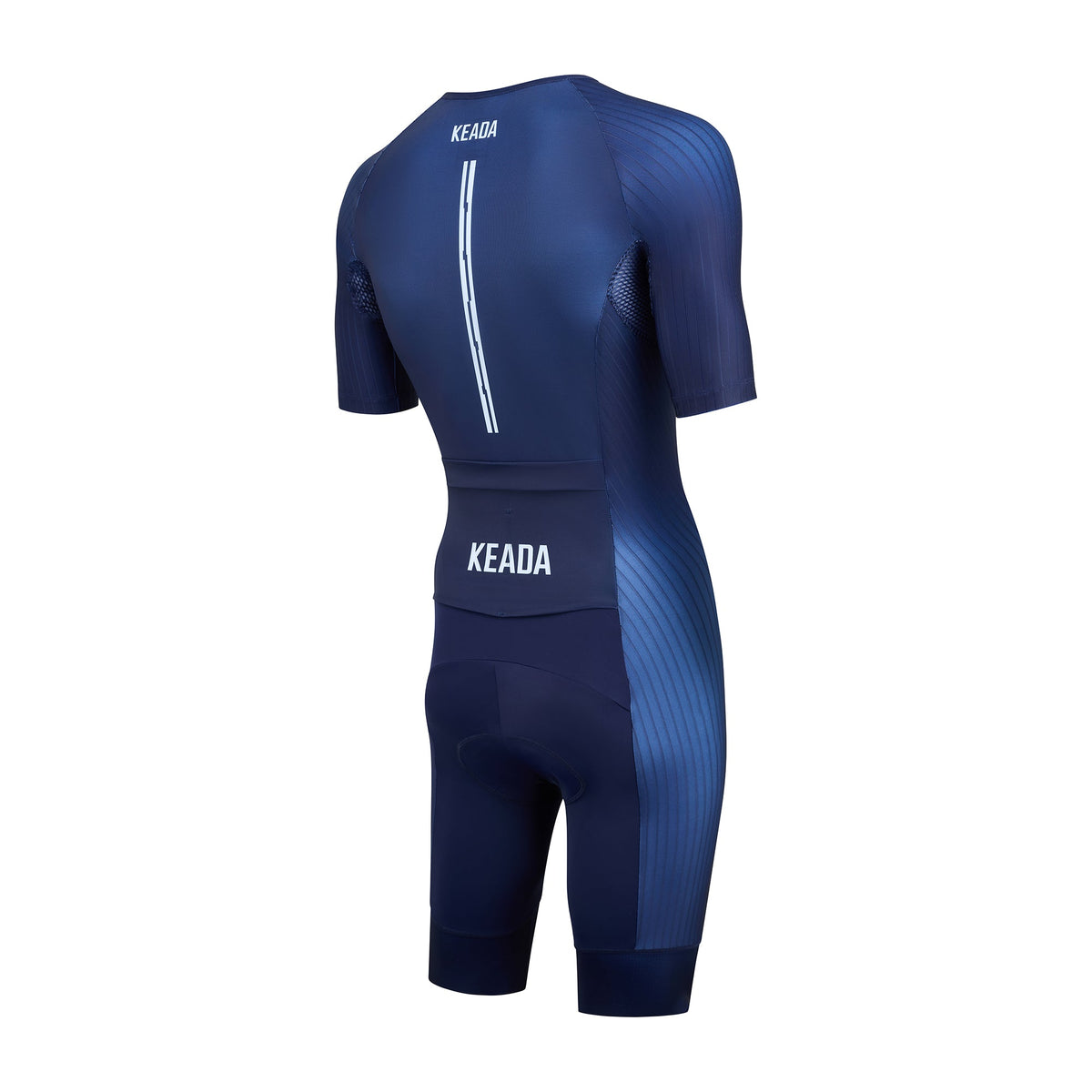 Keada Essential Trisuit - Men's Sleeved Trisuit Navy, alternative view 3, available at Aztecs Bikes in East London