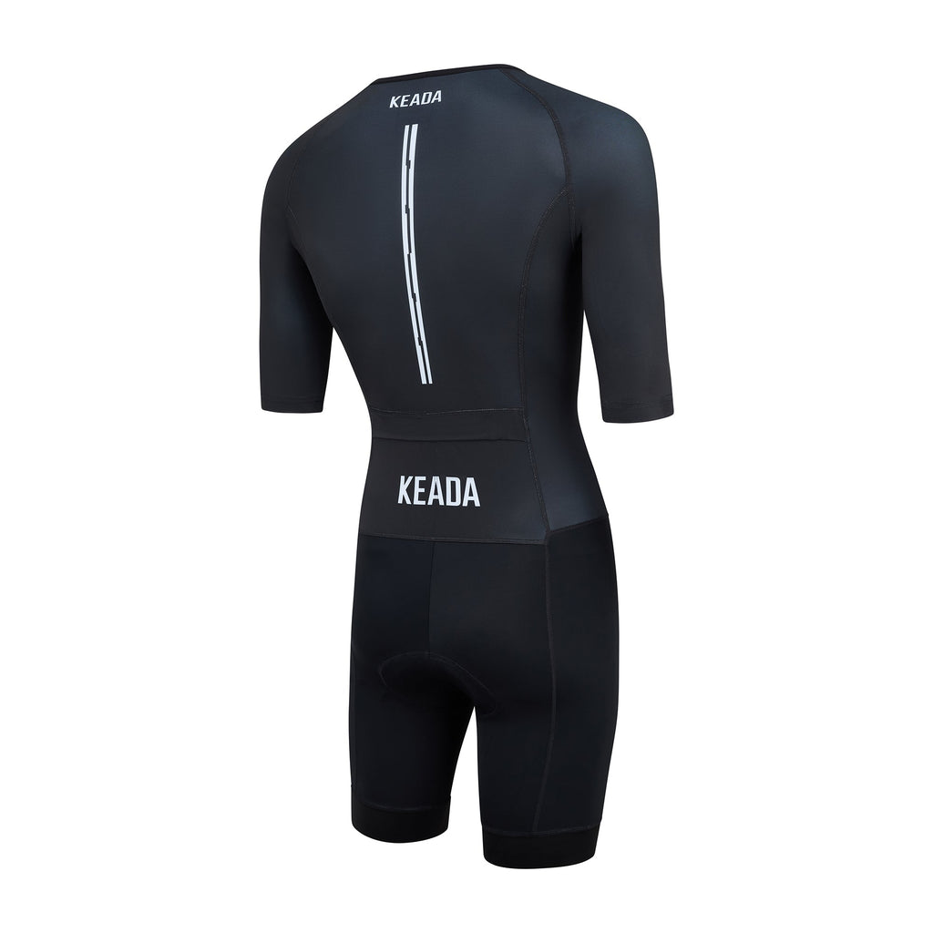 Keada Essential Trisuit - Women's Sleeved Trisuit Black, alternative view 2, available at Aztecs Bikes in East London