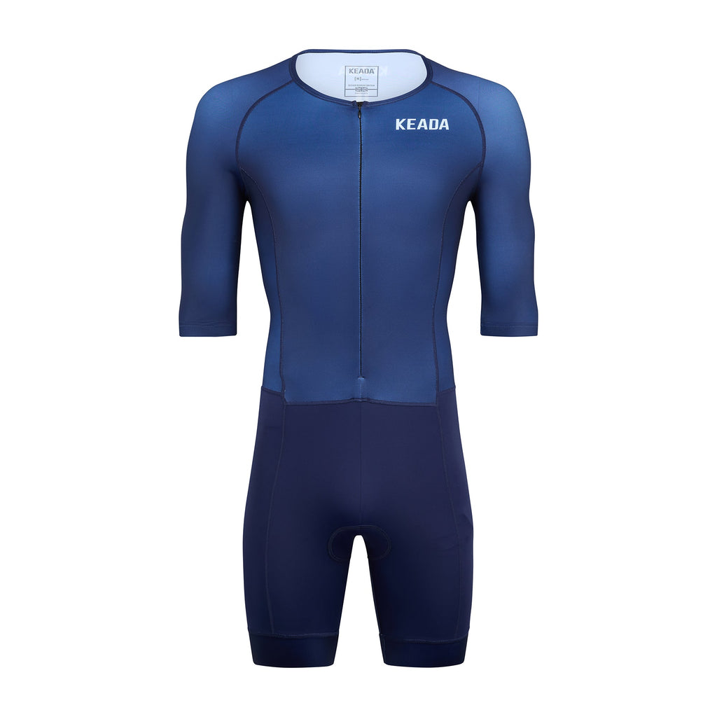 Keada Essential Trisuit - Women's Sleeved Trisuit Navy, official product photo, available at Aztecs Bikes in East London