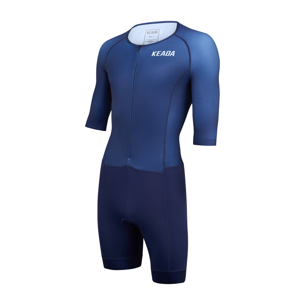 Keada Essential Trisuit - Women's Sleeved Trisuit Navy, alternative view 3, available at Aztecs Bikes in East London