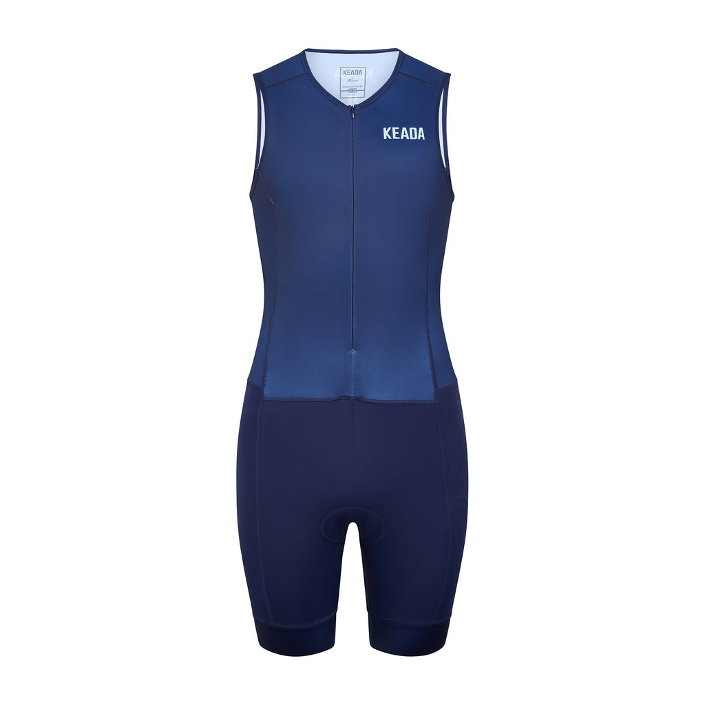 Keada Essential Trisuit - Women's Sleeveless Trisuit Navy, official product photo, available at Aztecs Bikes in East London