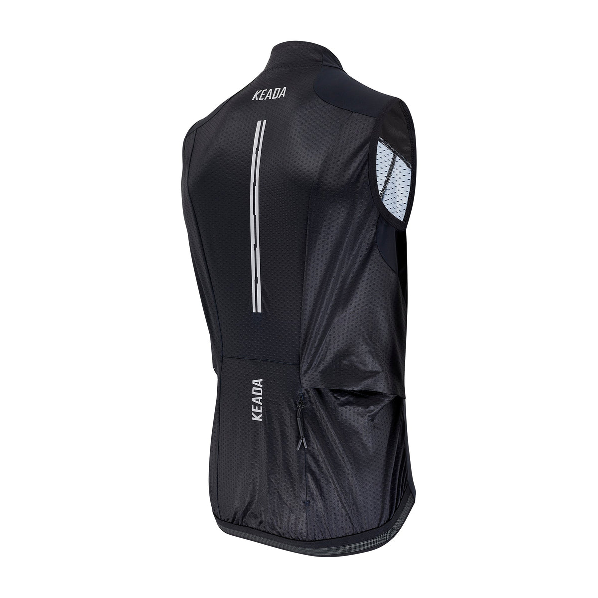 Keada Men's Essential Cycling Gilet - Black, alternative view 4, available at Aztecs Bikes in East London