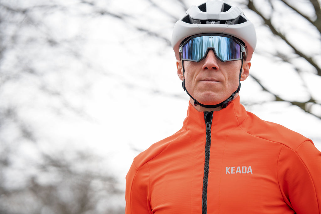 Keada Men's Storm Jacket - Orange, alternative view 2, available at Aztecs Bikes in East London