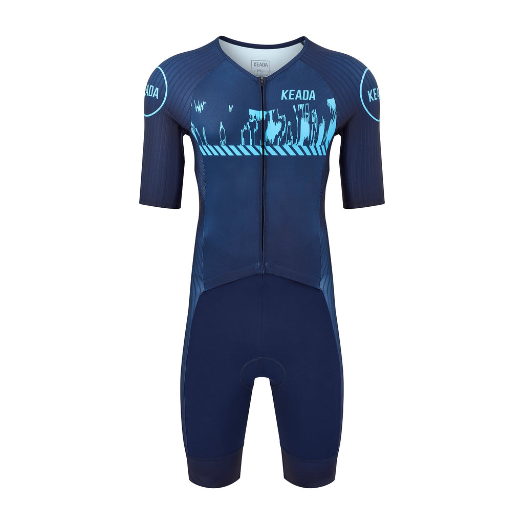 Keada Signal Four - Men's Sleeved Trisuit, official product photo, available at Aztecs Bikes in East London