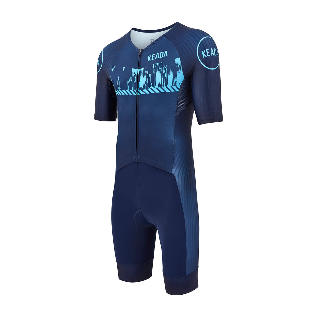 Keada Signal Four - Men's Sleeved Trisuit, alternative view 2, available at Aztecs Bikes in East London