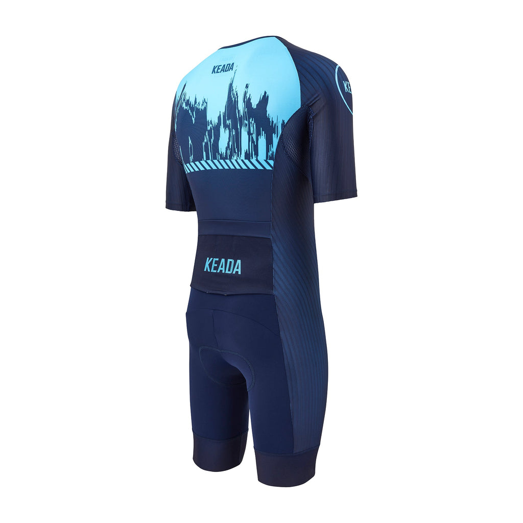 Keada Signal Four - Men's Sleeved Trisuit, alternative view 3, available at Aztecs Bikes in East London