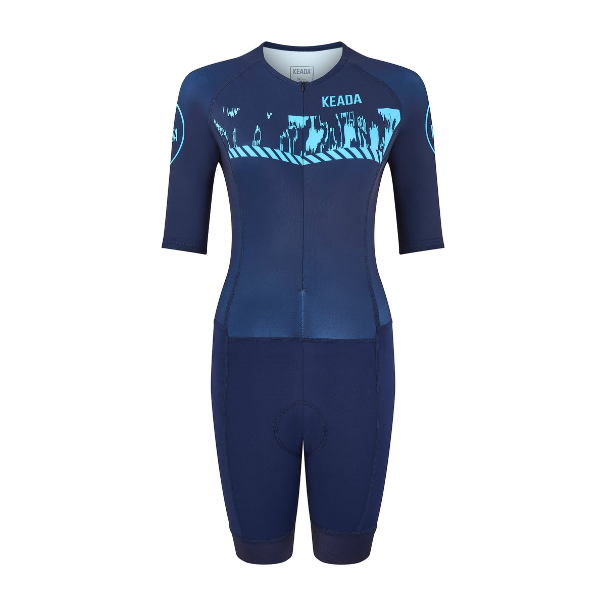 Keada Signal Four - Women's Sleeved Trisuit, official product photo, available at Aztecs Bikes in East London