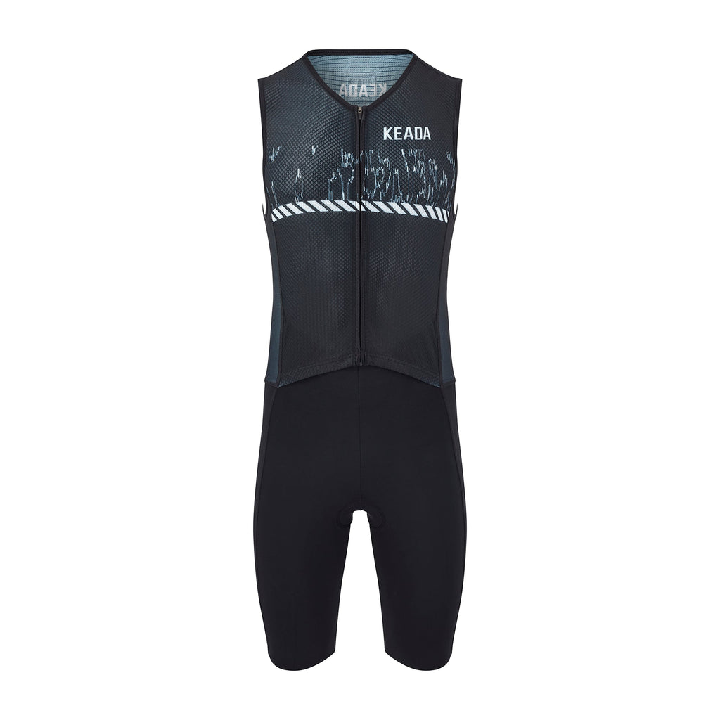 Keada Signal One - Men's Sleeveless Trisuit, official product photo, available at Aztecs Bikes in East London