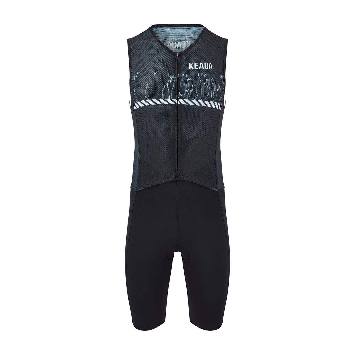 Keada Signal One - Men's Sleeveless Trisuit, official product photo, available at Aztecs Bikes in East London
