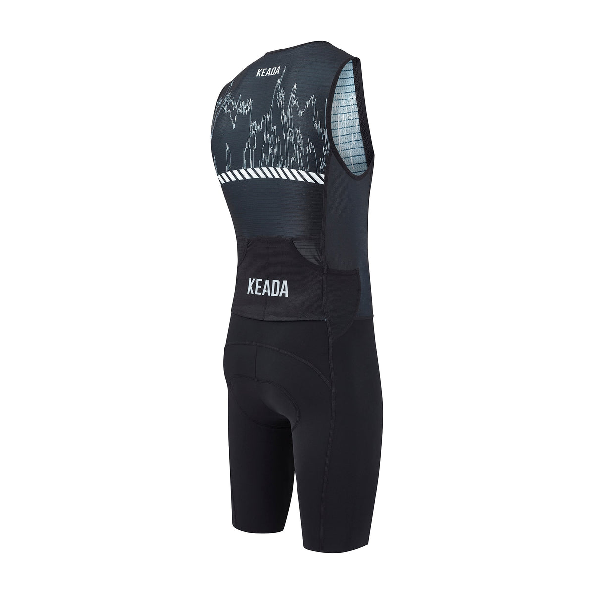 Keada Signal One - Men's Sleeveless Trisuit, alternative view 2, available at Aztecs Bikes in East London