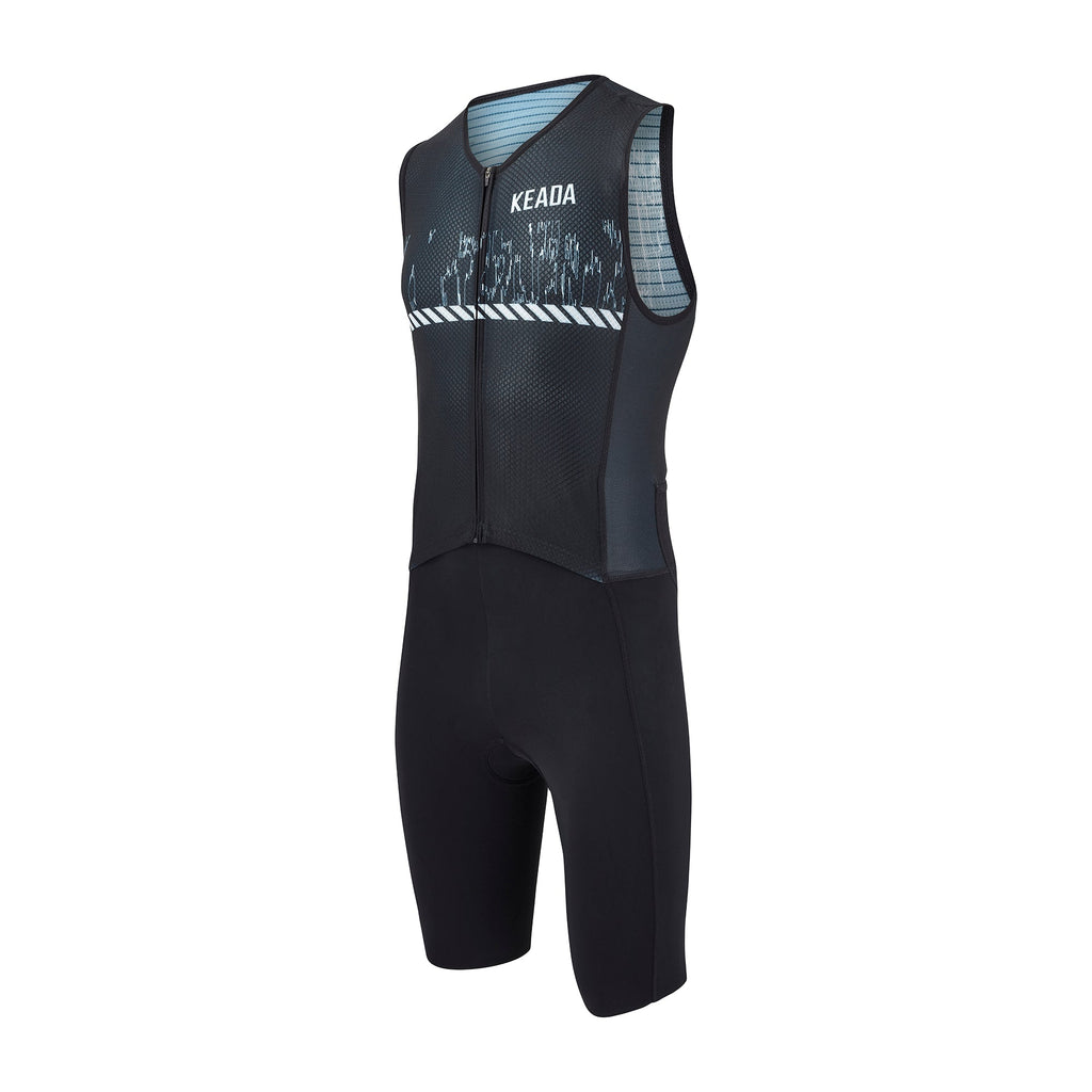 Keada Signal One - Men's Sleeveless Trisuit, alternative view 3, available at Aztecs Bikes in East London