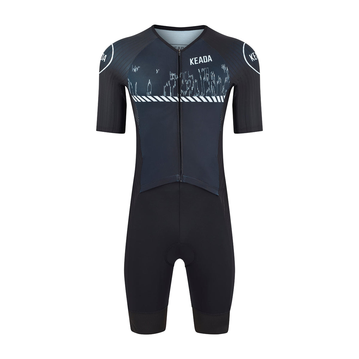 Keada Signal Two - Men's Sleeved Trisuit, official product photo, available at Aztecs Bikes in East London
