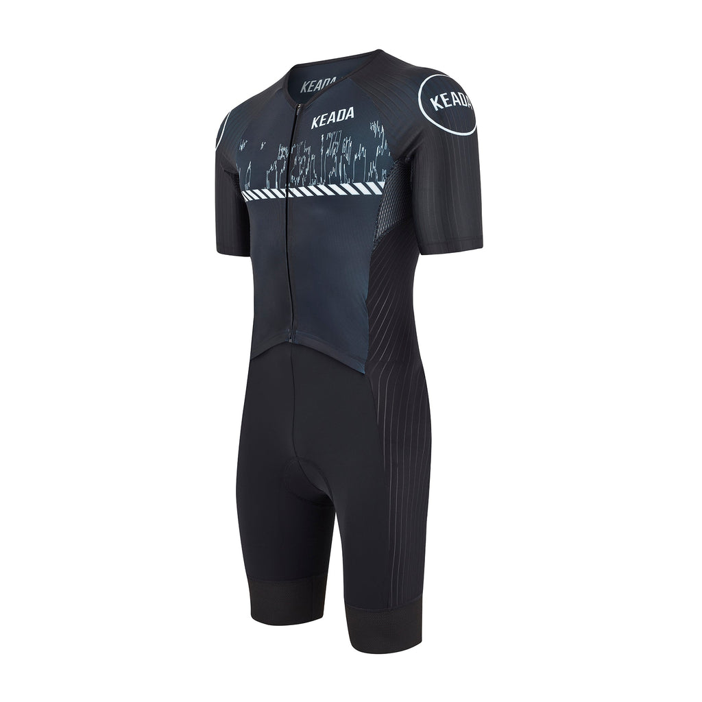 Keada Signal Two - Men's Sleeved Trisuit, alternative view 2, available at Aztecs Bikes in East London