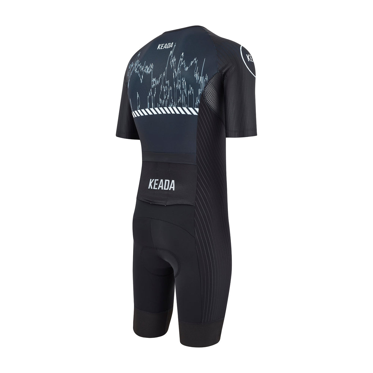 Keada Signal Two - Men's Sleeved Trisuit, alternative view 3, available at Aztecs Bikes in East London