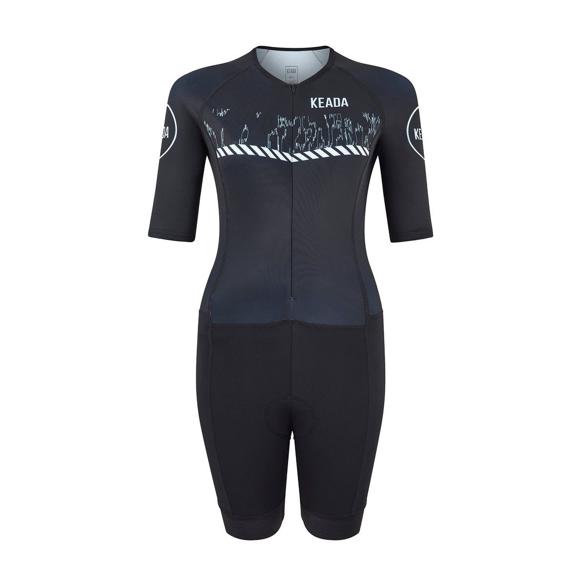 Keada Signal Two - Women's Sleeved Trisuit, official product photo, available at Aztecs Bikes in East London