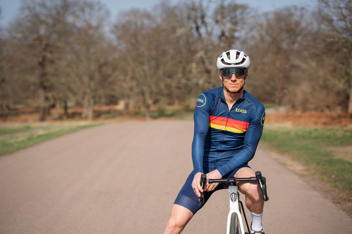 Keada Sunrise - Men's Long Sleeved Jersey, alternative view 2, available at Aztecs Bikes in East London