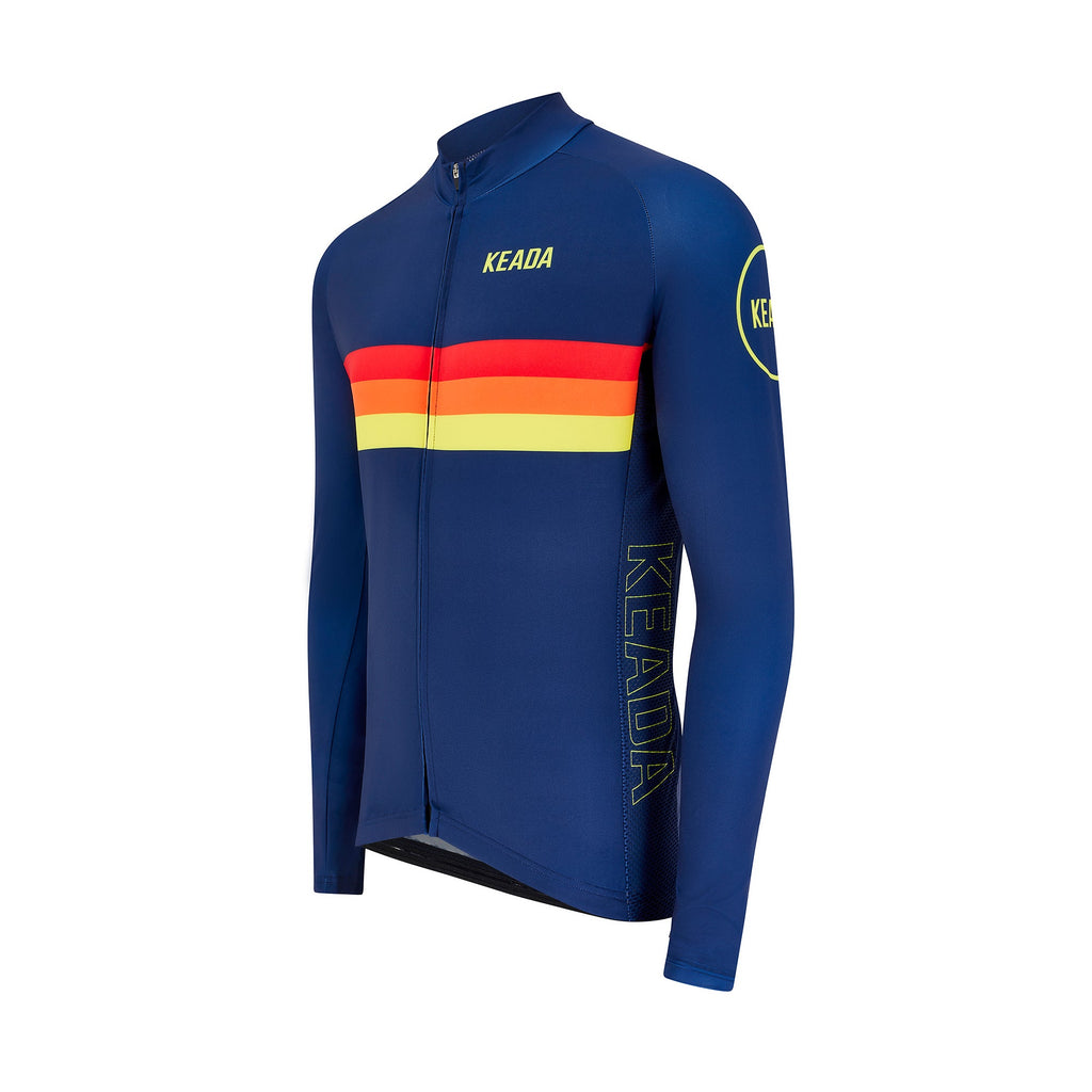 Keada Sunrise - Men's Long Sleeved Jersey, alternative view 3, available at Aztecs Bikes in East London