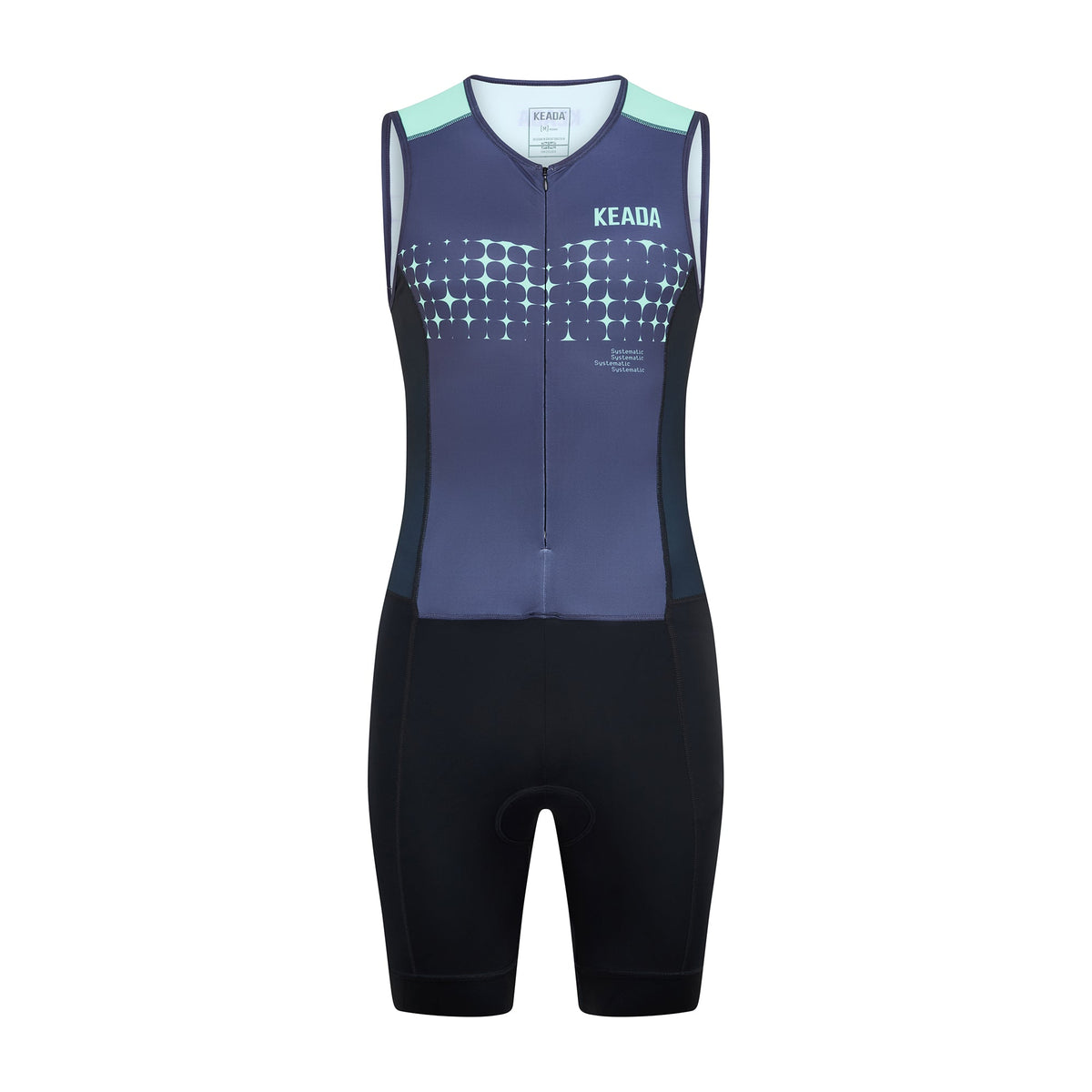Keada Systematic Four Trisuit - Women's Sleeveless Trisuit Green, official product photo, available at Aztecs Bikes in East London
