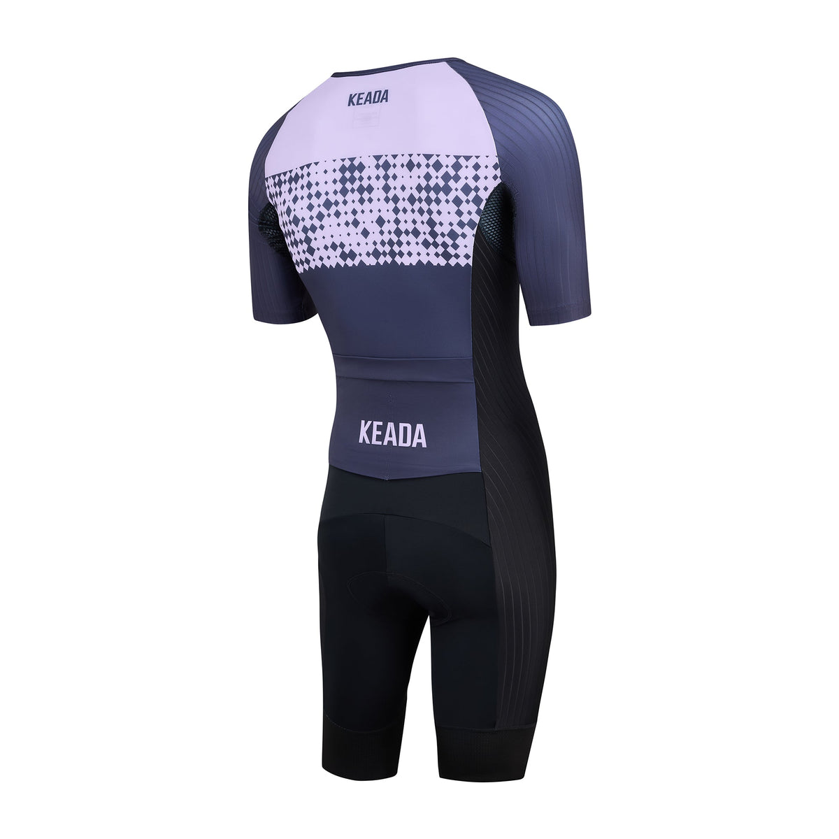 Keada Systematic One Trisuit - Men's Sleeved Trisuit Purple, alternative view 2, available at Aztecs Bikes in East London