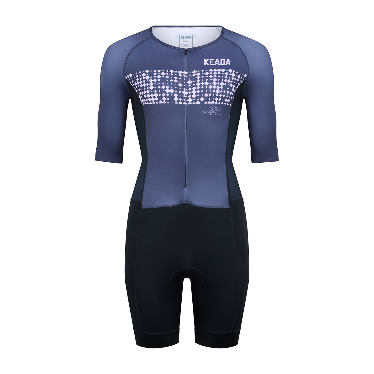 Keada Systematic One Trisuit - Women's Sleeved Trisuit Purple, official product photo, available at Aztecs Bikes in East London