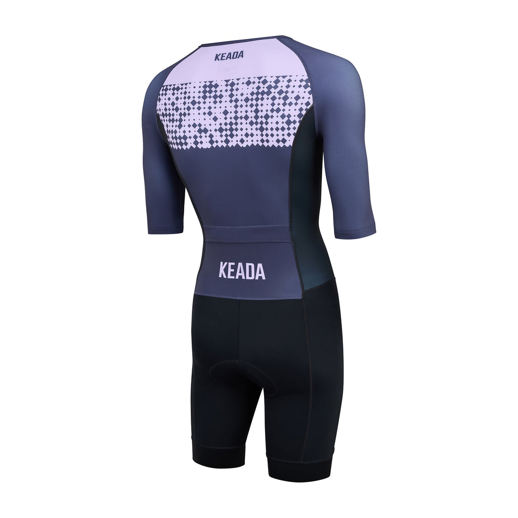 Keada Systematic One Trisuit - Women's Sleeved Trisuit Purple, alternative view 2, available at Aztecs Bikes in East London