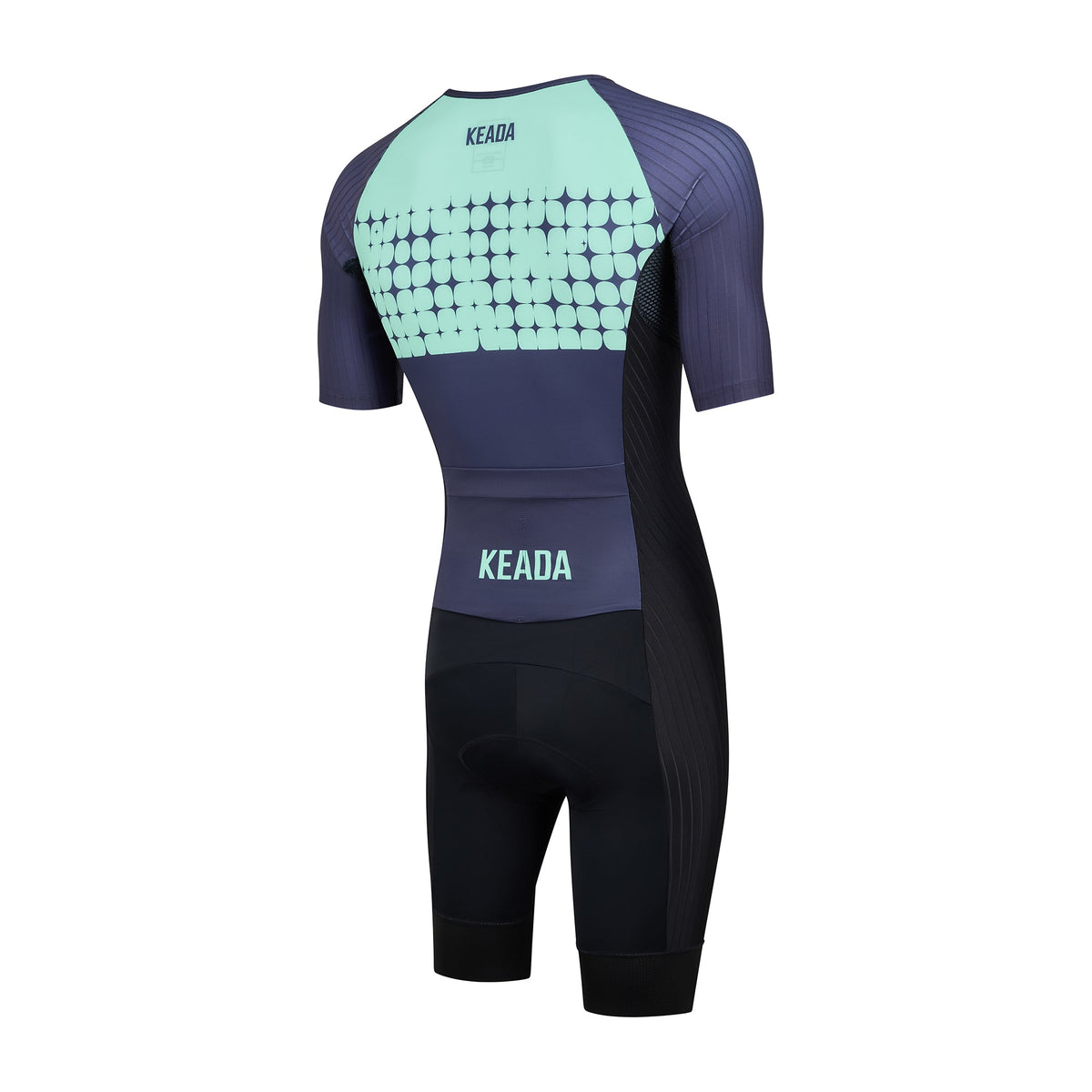 Keada Systematic Three Trisuit - Men's Sleeved Trisuit Green, alternative view 2, available at Aztecs Bikes in East London