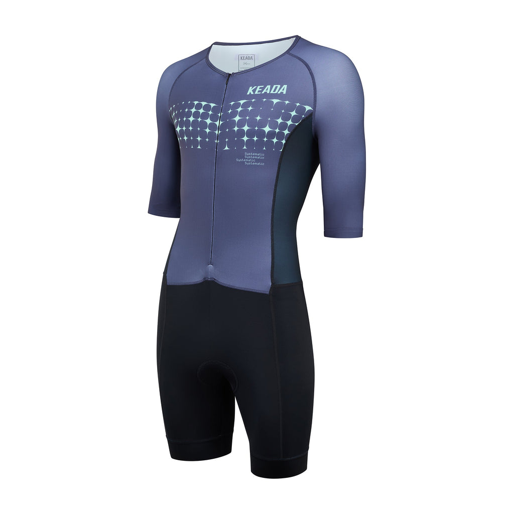 Keada Systematic Three Trisuit - Women's Sleeved Trisuit Green, alternative view 3, available at Aztecs Bikes in East London