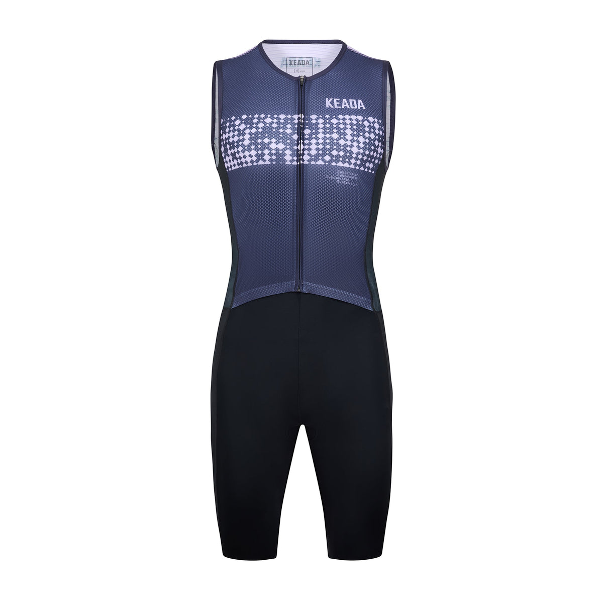 Keada Systematic Two Trisuit - Men's Sleeveless Trisuit Purple, official product photo, available at Aztecs Bikes in East London