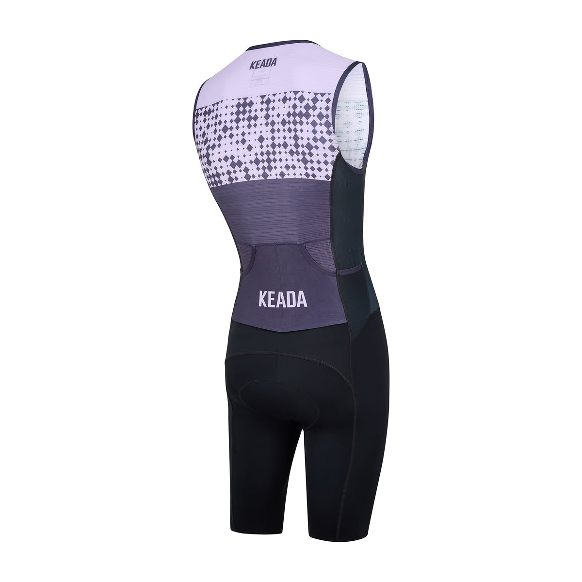 Keada Systematic Two Trisuit - Men's Sleeveless Trisuit Purple, alternative view 2, available at Aztecs Bikes in East London