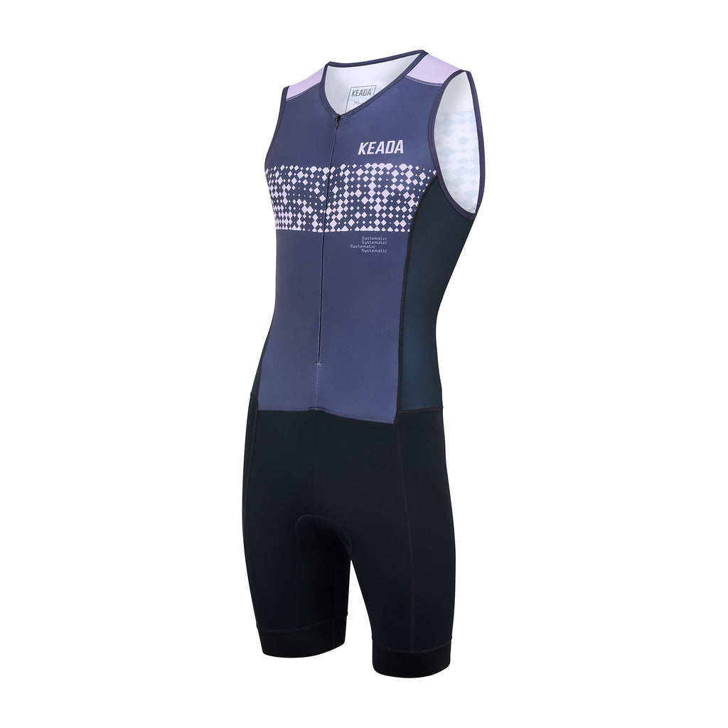 Keada Systematic Two Trisuit - Women's Sleeveless Trisuit Purple, alternative view 3, available at Aztecs Bikes in East London