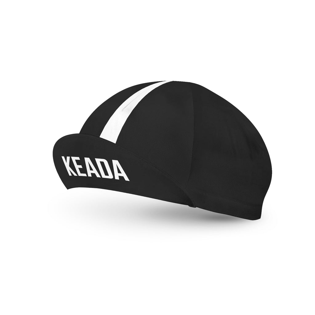 Keada Unisex Essential Cycling Cap - Black, official product photo, available at Aztecs Bikes in East London