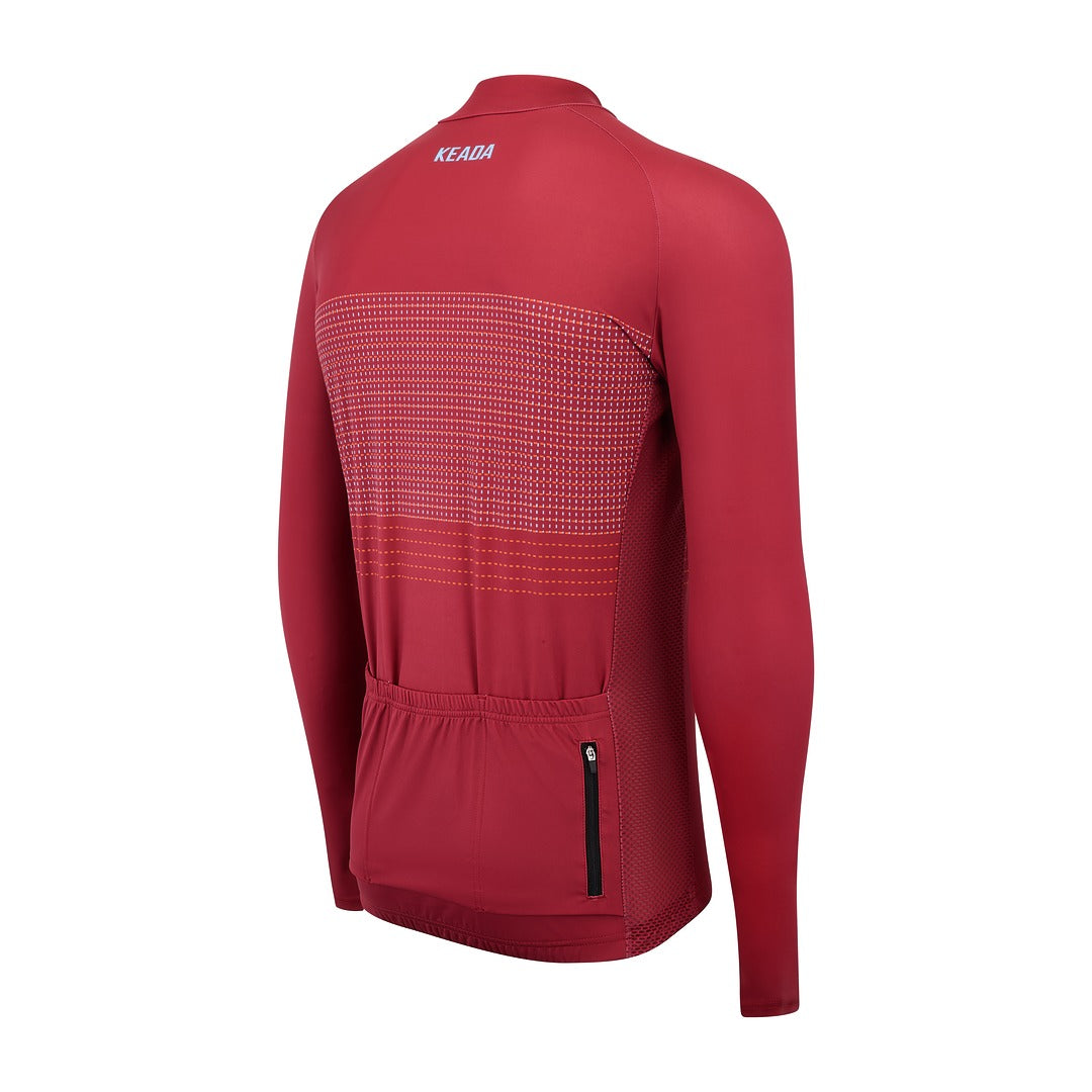 Keada Weave Two - Men's Long Sleeved Jersey, alternative view 3, available at Aztecs Bikes in East London