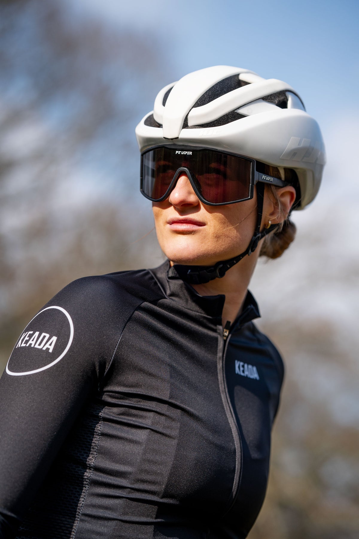 Keada Women's Essential Long Sleeved Cycling Jersey - Black, alternative view 2, available at Aztecs Bikes in East London