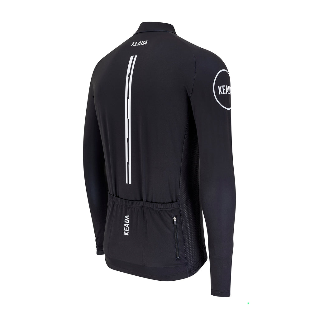 Keada Women's Essential Long Sleeved Cycling Jersey - Black, alternative view 4, available at Aztecs Bikes in East London