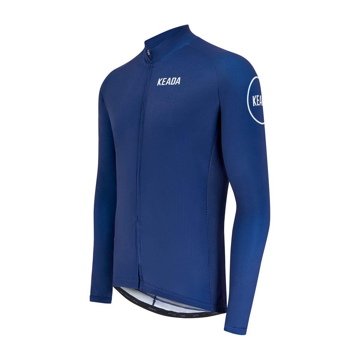 Keada Women's Essential Long Sleeved Cycling Jersey - Navy, alternative view 3, available at Aztecs Bikes in East London