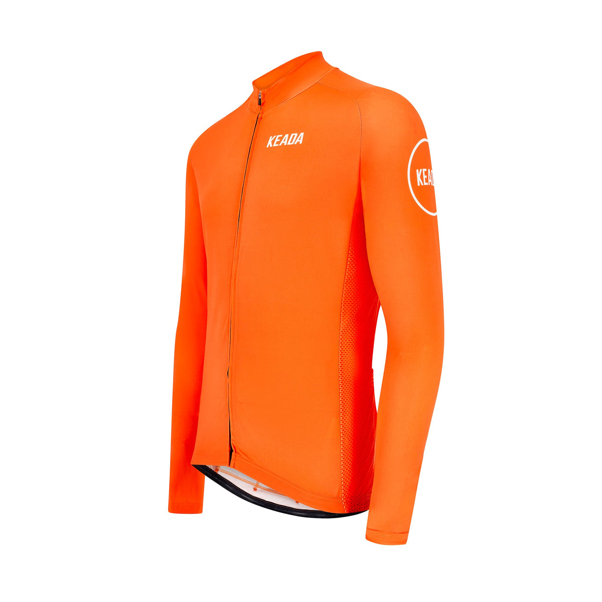 Keada Women's Essential Long Sleeved Cycling Jersey - Orange, alternative view 3, available at Aztecs Bikes in East London