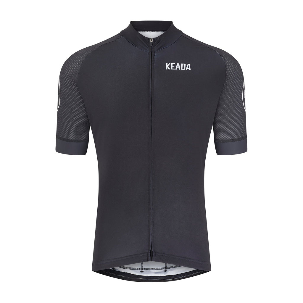 Keada Women's Essential Short Sleeved Cycling Jersey - Black, official product photo, available at Aztecs Bikes in East London