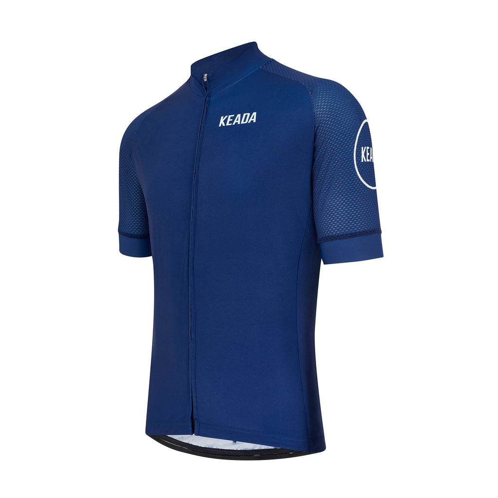 Keada Women's Essential Short Sleeved Cycling Jersey - Navy, alternative view 3, available at Aztecs Bikes in East London