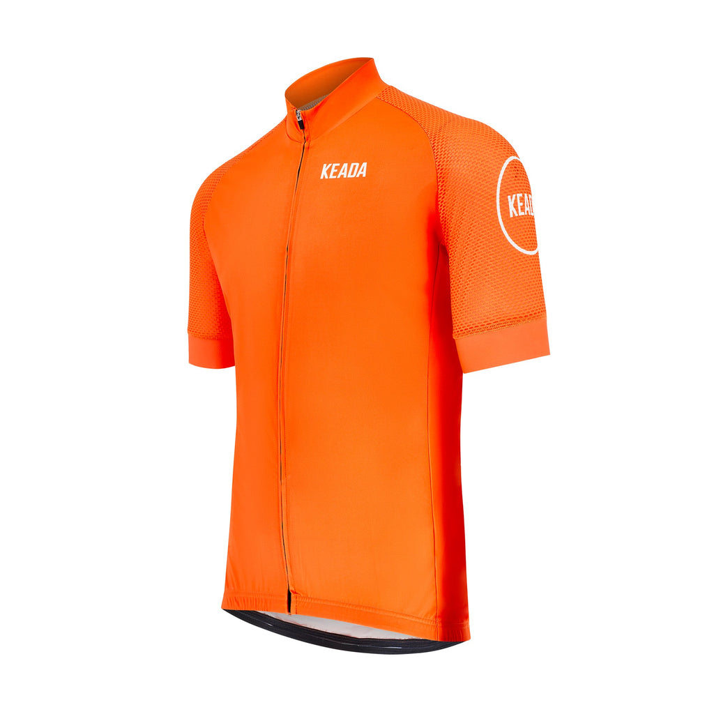 Keada Women's Essential Short Sleeved Cycling Jersey - Orange, alternative view 3, available at Aztecs Bikes in East London