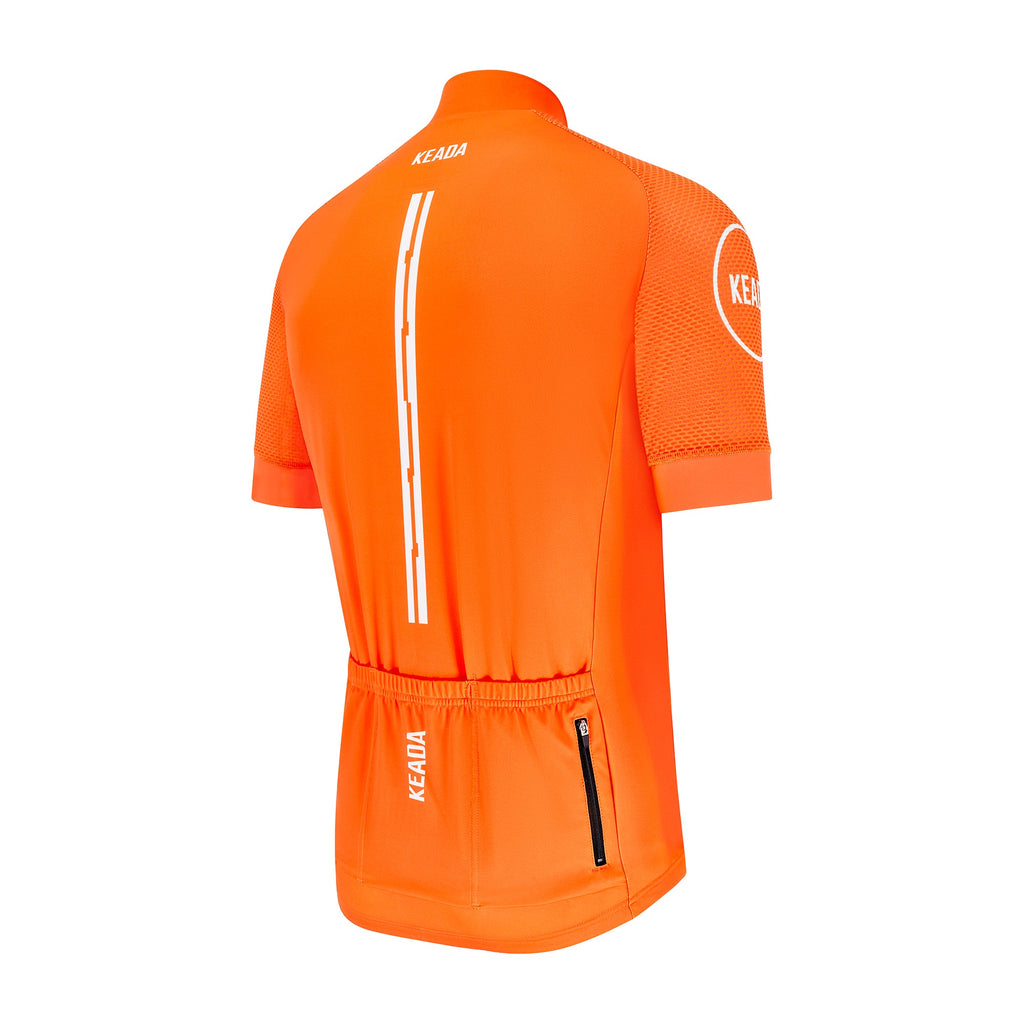 Keada Women's Essential Short Sleeved Cycling Jersey - Orange, alternative view 4, available at Aztecs Bikes in East London