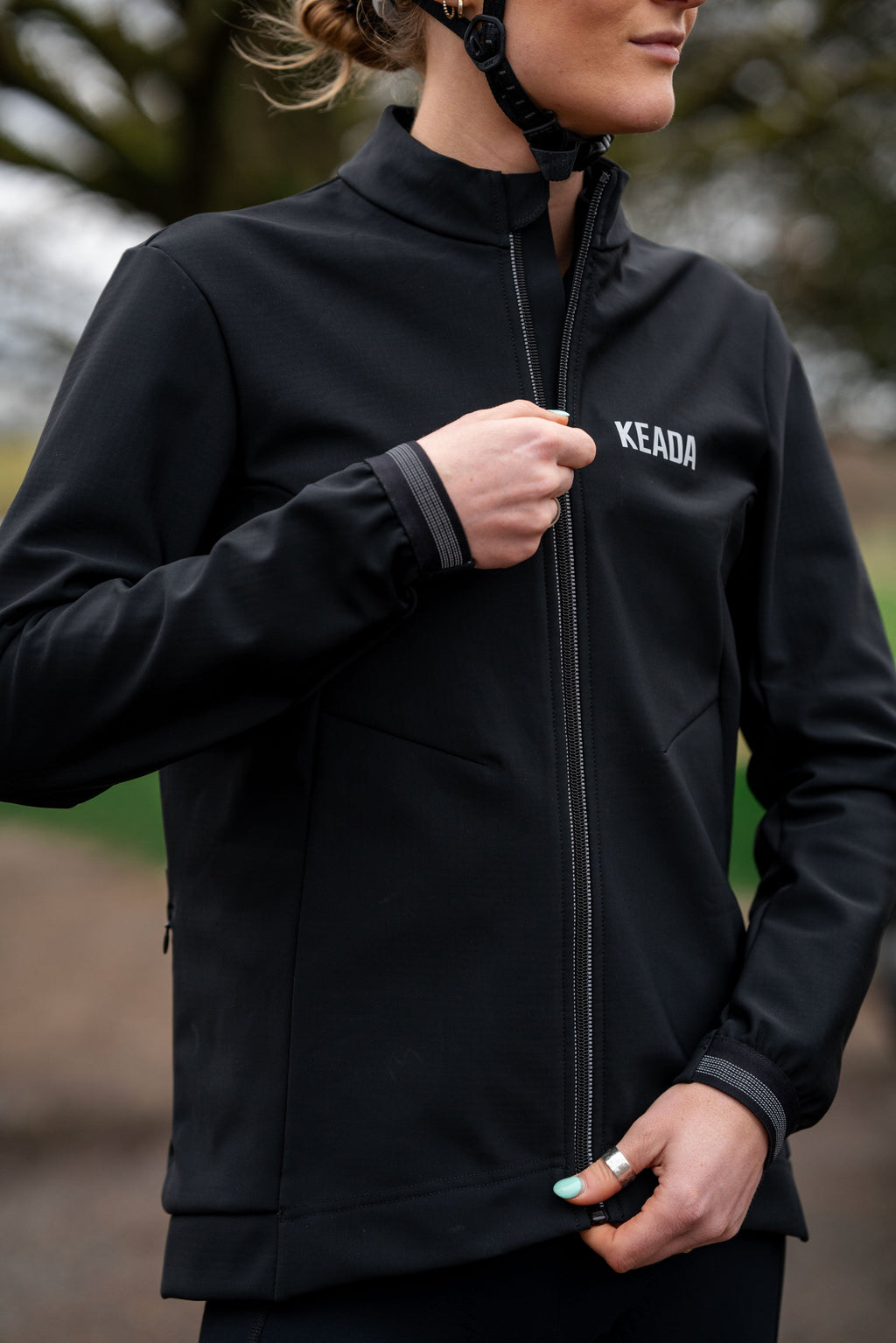 Keada Women's Storm Jacket - Black, alternative view 2, available at Aztecs Bikes in East London