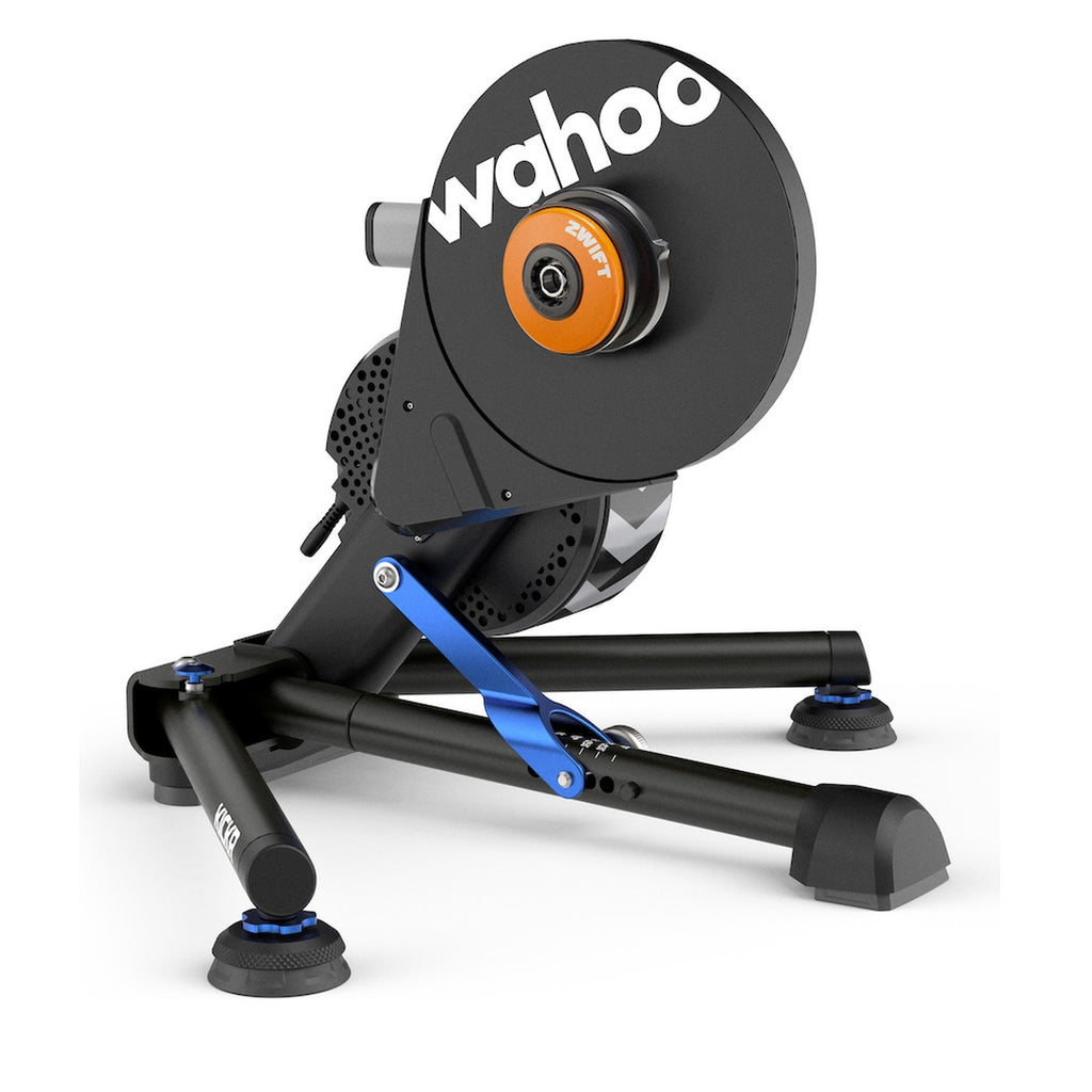 Wahoo KICKR Smart Trainer with Zwift Cog and Click, front view