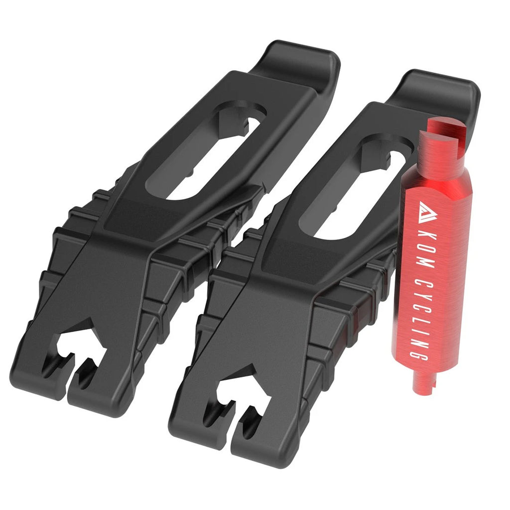 KOM Cycling Tyre Levers and Valve Core Tool Combo