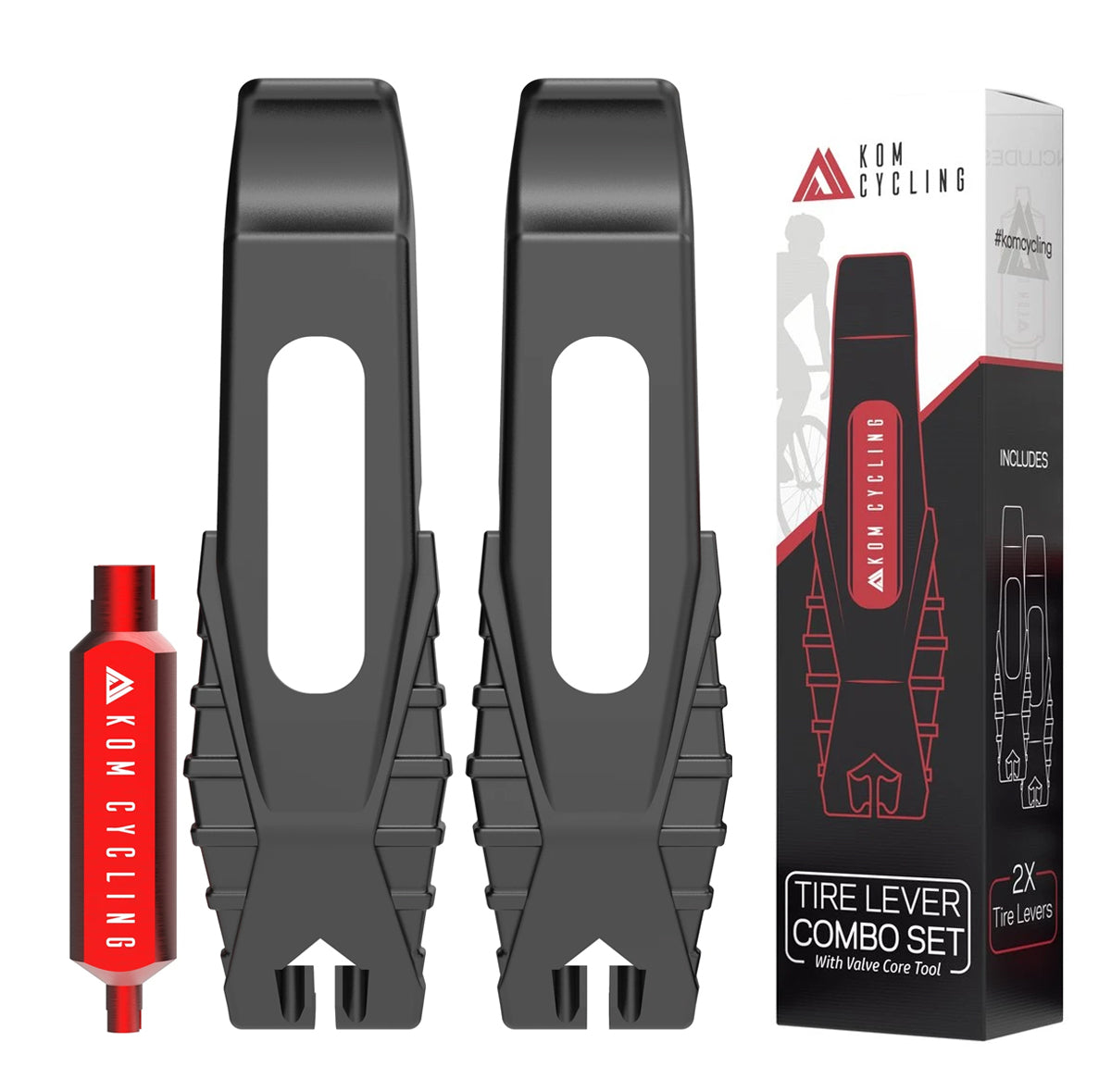 KOM Cycling Tyre Levers and Valve Core Tool Combo, photo 2